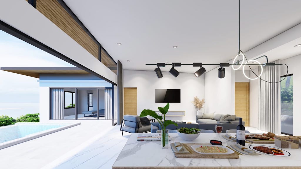 Chaweng Noi Villa For Sale Living Space