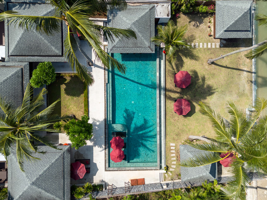 Koh Samui Beachfront Villa For Sale Aerial