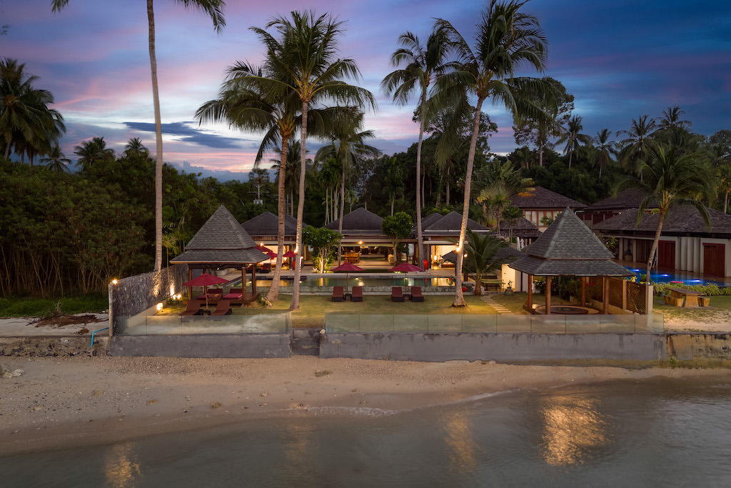Koh Samui Beachfront Villa For Sale Evening