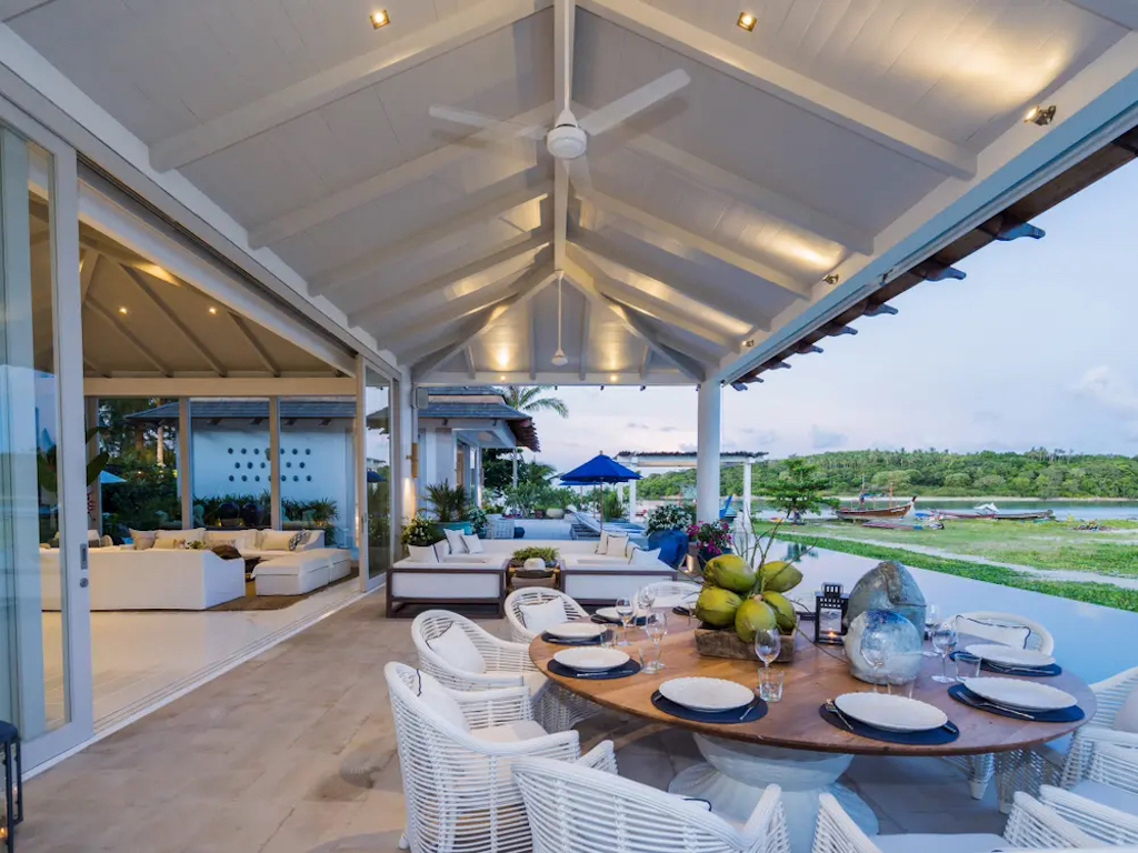 KOh Samui Beachfront Property Covered Terrace