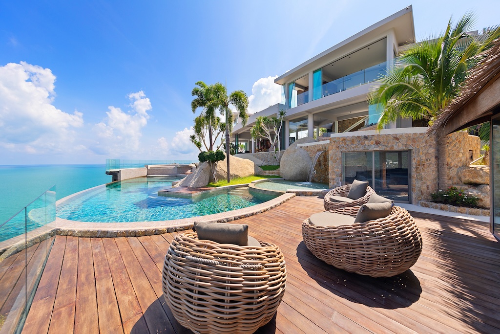 Koh Samui Luxury Chaweng Noi Villa Poolside Terrace