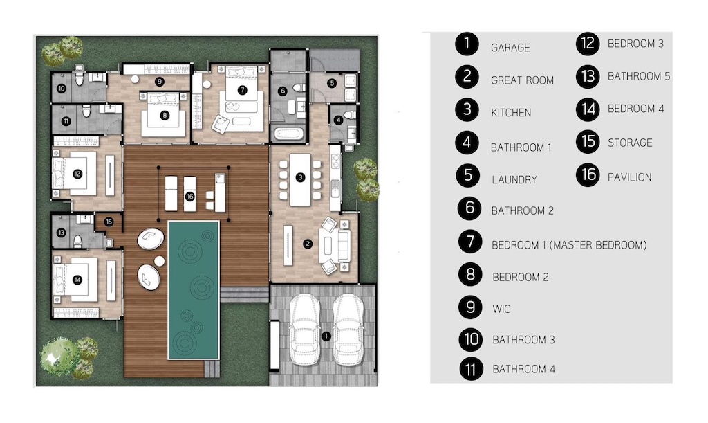 Coco Tropical Villas Ko Samui Floor plan