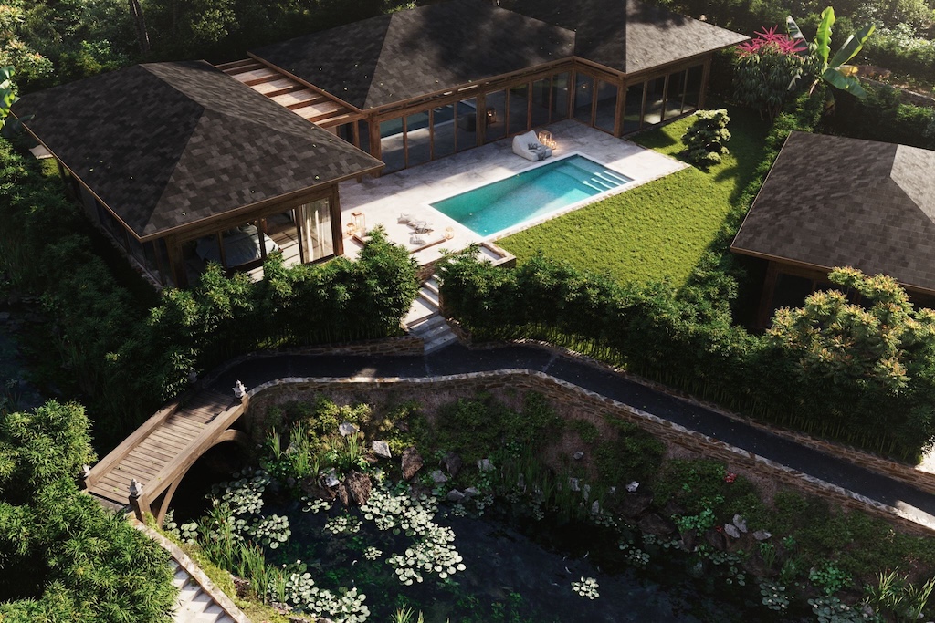 Koh Samui Pool Villas Aerial Render