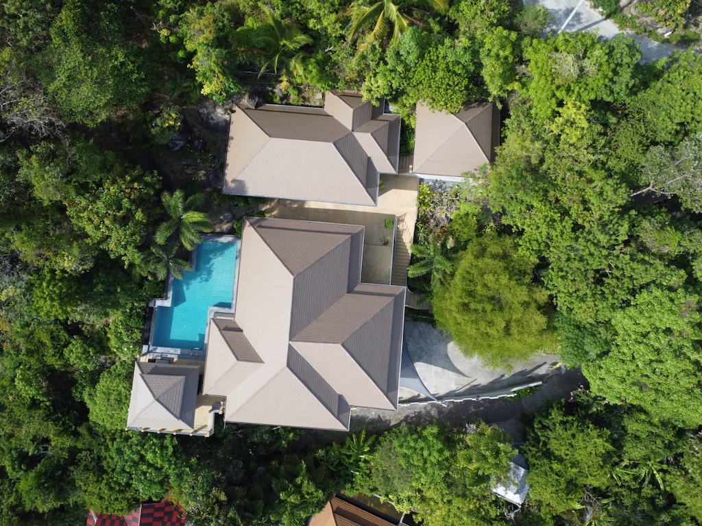 Koh Samui Sea View Villa For Sale Aerial Above