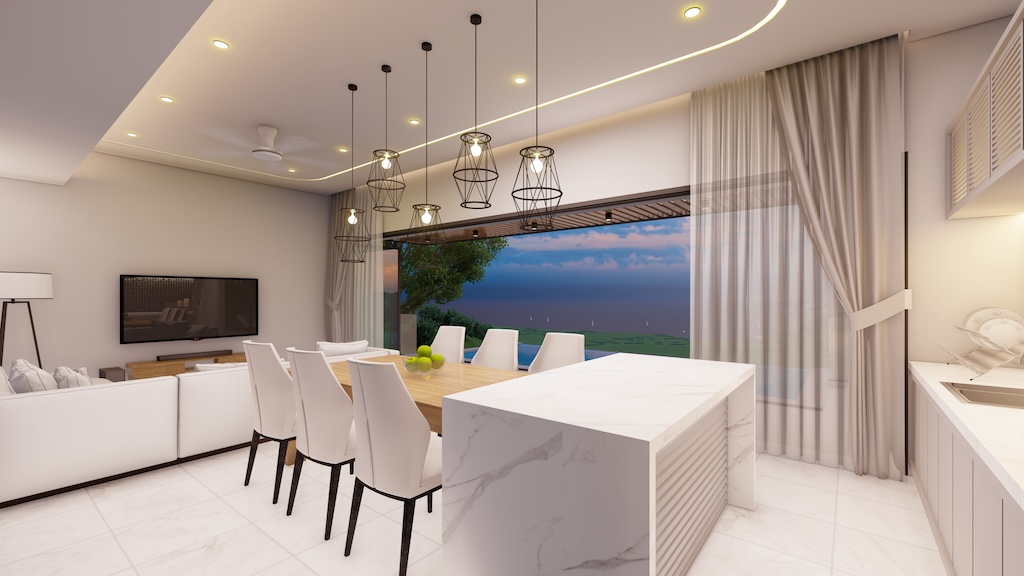 Bophut Sea View Villa Living Area