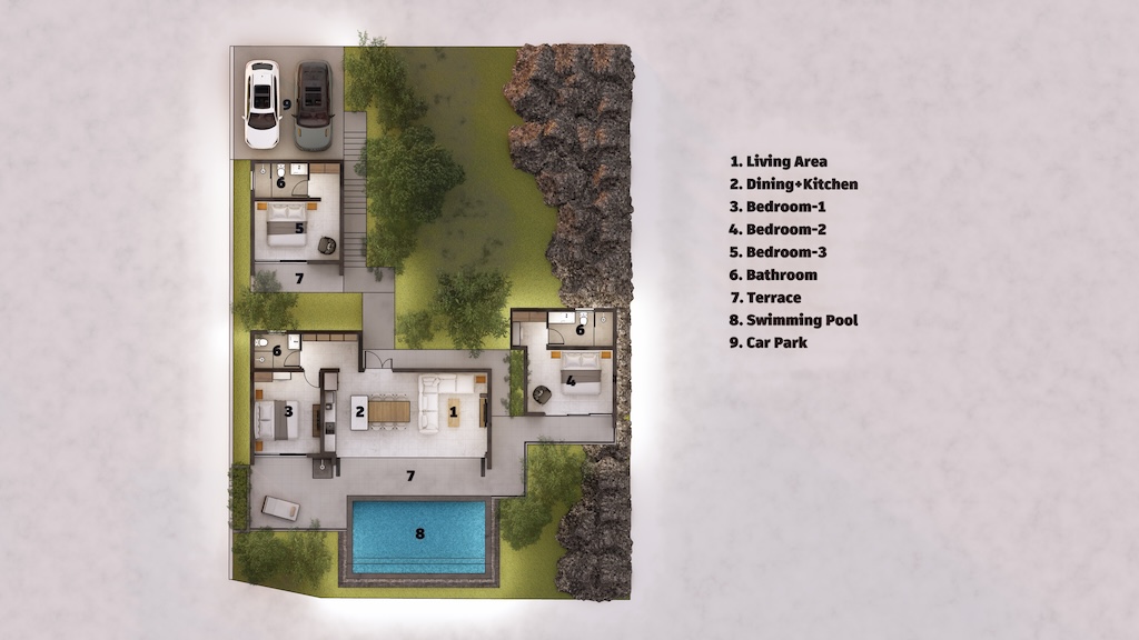 Bophut Sea View Villa Floor Plan