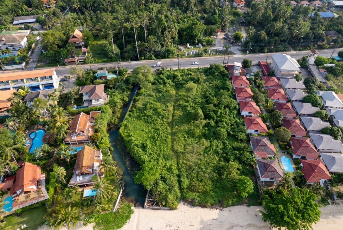 Koh Samui Bang Por Beachfront Land Aerial
