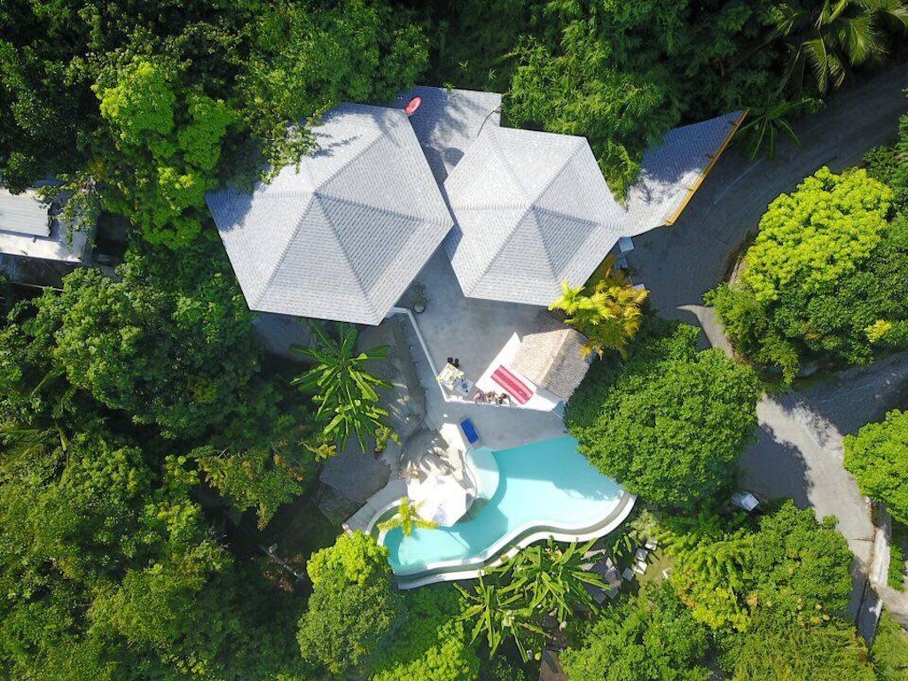 Koh Samui Chaweng Noi Sea View Property Aerial Above