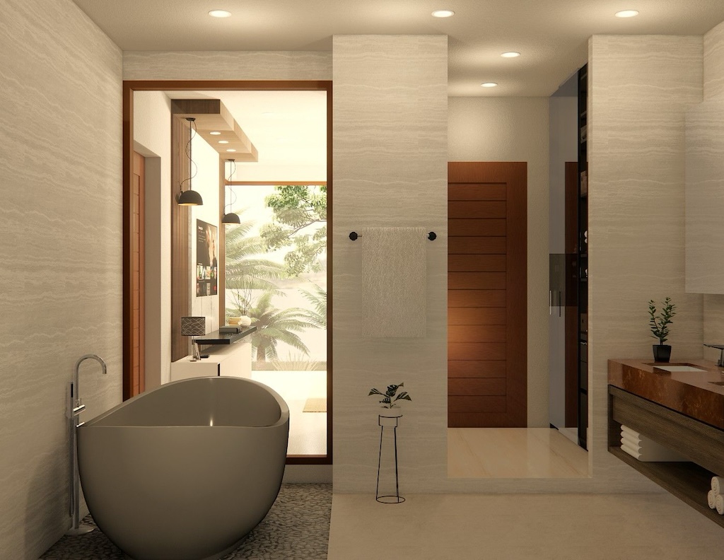 Koh Samui Plai Laem Villas For Sale Bathroom