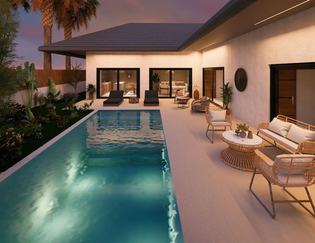 Siam Harmony Residence Lamai Pool Night