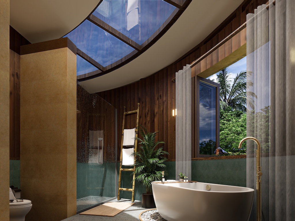 Kunkhao Vale Koh Samui master Bathroom