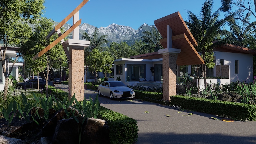 Temple Gate Lamai Villas Entrance