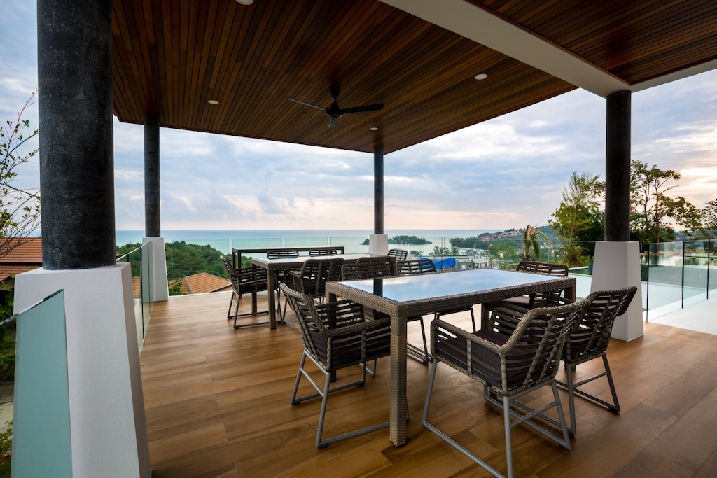 Koh Samui Sea View Villa For Sale In Choeng Mon Outdoor Seating