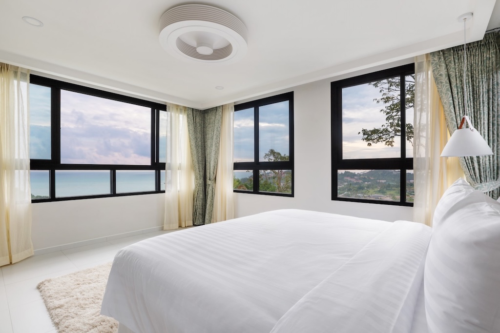 Koh Samui Sea View Villa For Sale In Choeng Mon Bedroom