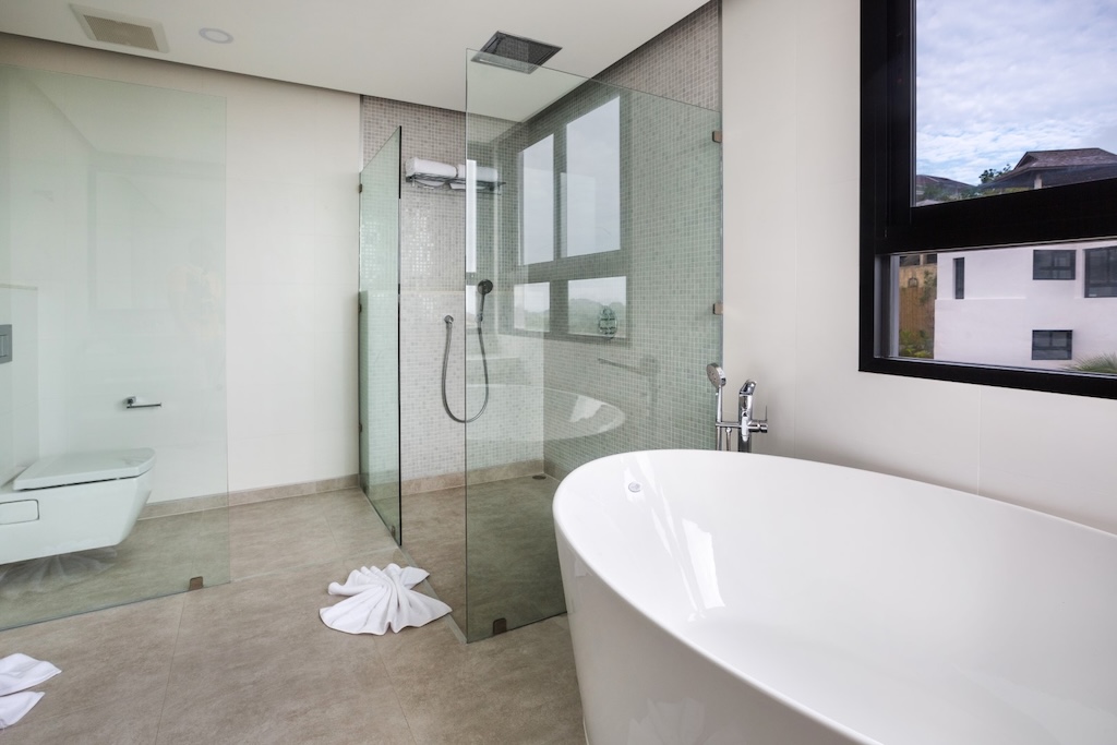 Koh Samui Sea View Villa For Sale in Choeng Mon Bathroom