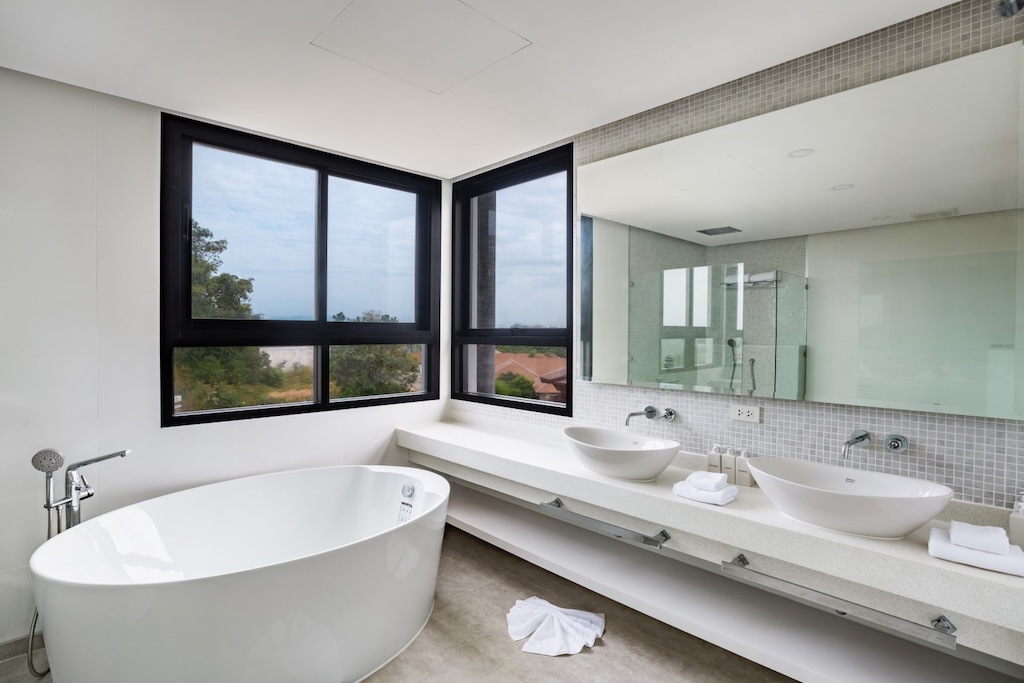 Koh Samui Sea View Villa For Sale In Choeng Mon Bathroom