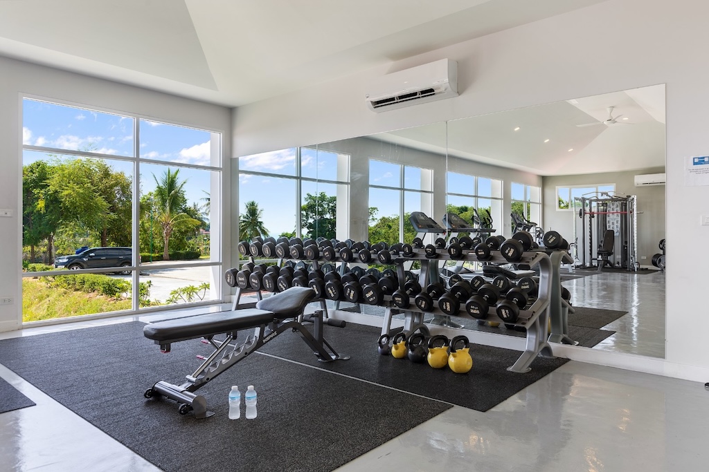 Koh Samui Sea View Villa For Sale In Choeng mon Gym