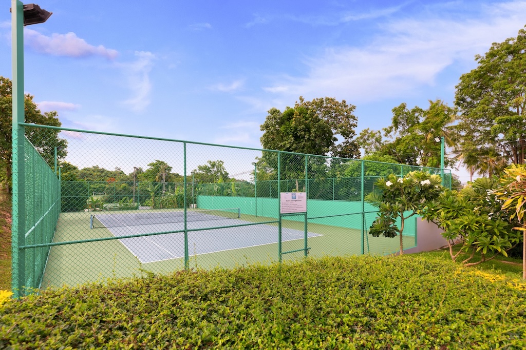 Koh Samui Sea View Villa For Sale in Choeng Mon Tennis Court