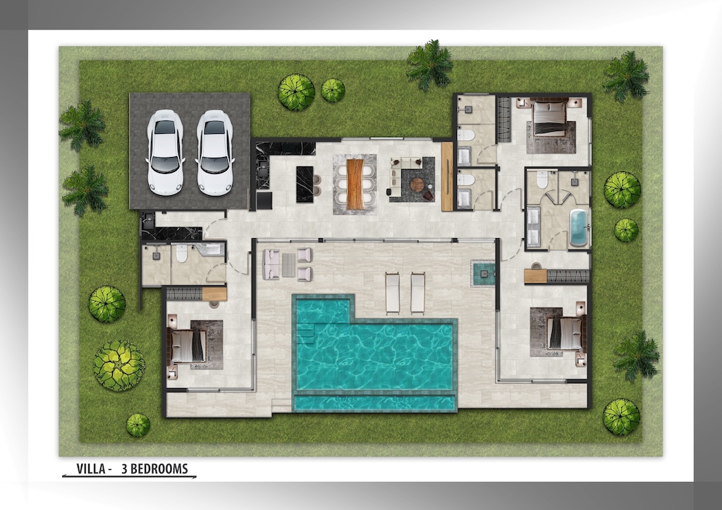 Native Pool Villa Lamai Floor Plan