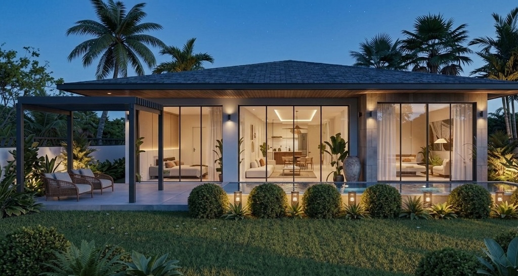 Win Win Homes Samui Villa Night