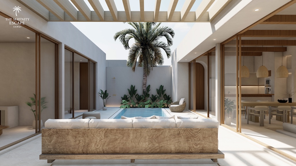 3-bed villas at The Serenity Escape Samui Outdoor Area