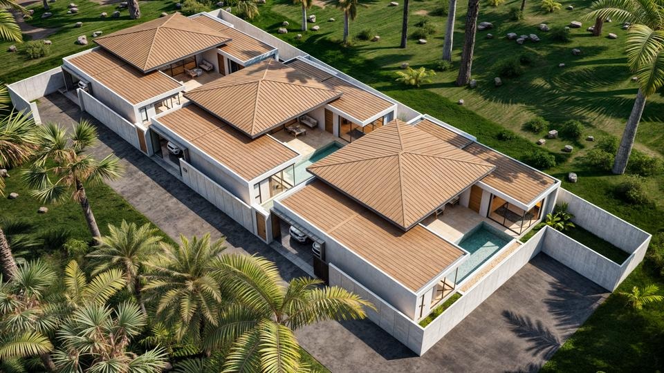 Angel Pool Villas Koh Samui Aerial Render