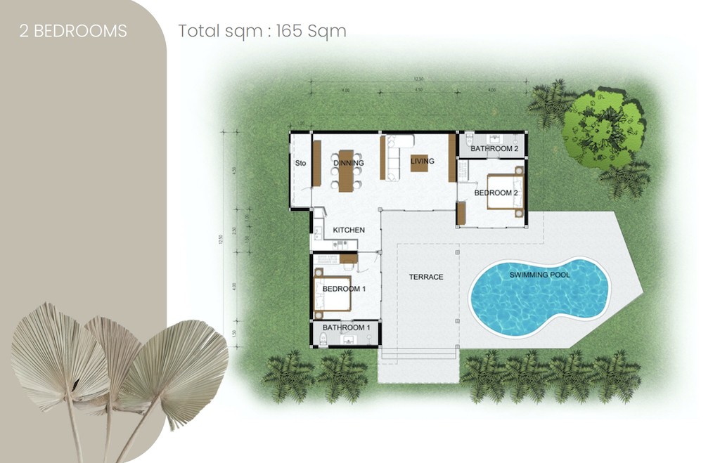 Bahagia Villas Samui Floor Plan