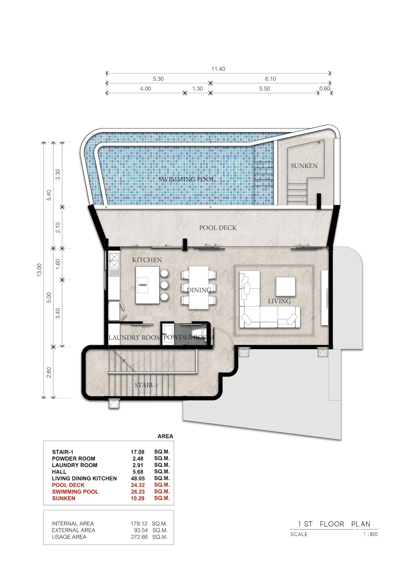 Bang Po Property Koh Samui 1st Floor Plan