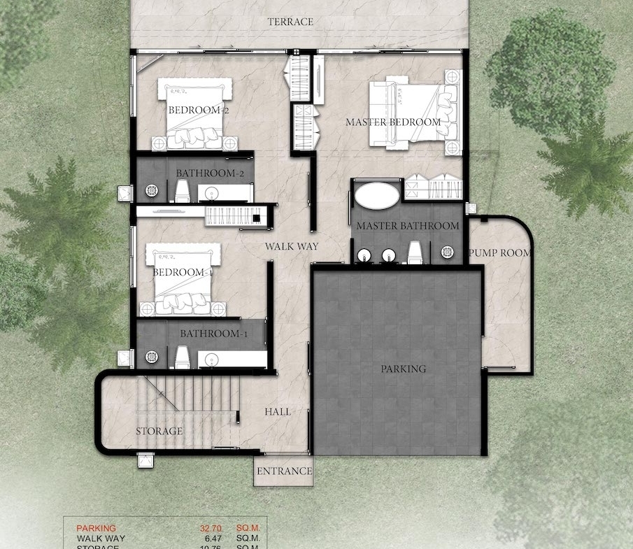 Bang Po Property Koh Samui Ground Floor Plan