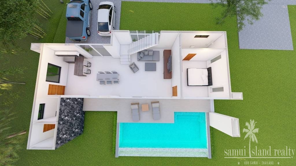 Bang Po Sea View Villas Koh Samui Lower Level Plan