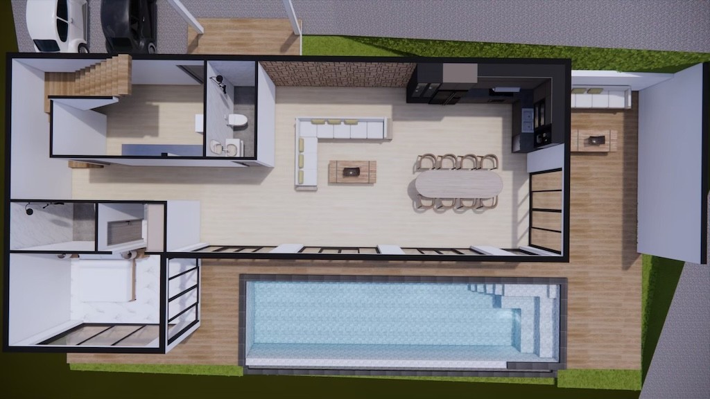 Bang Por Sea View Villas Lower Level Floor Plan