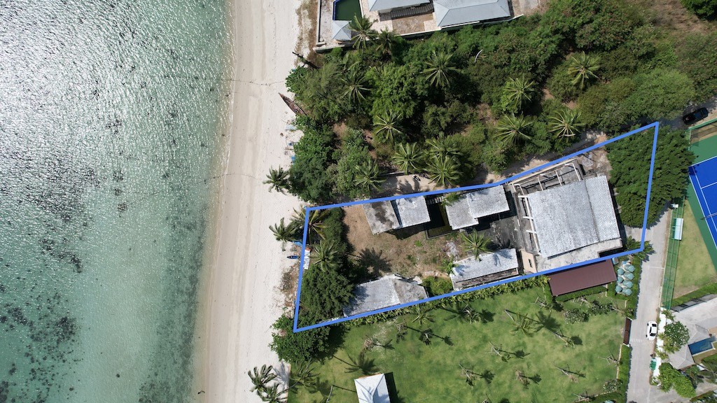 Beachfront Land For Sale In Koh Samui Aerial Above