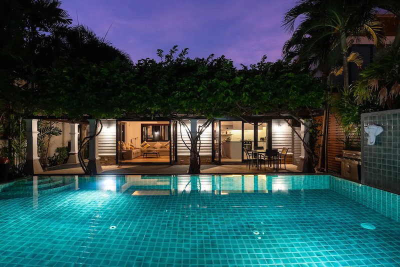 Beachfront Villa In Koh Samui Villa Night