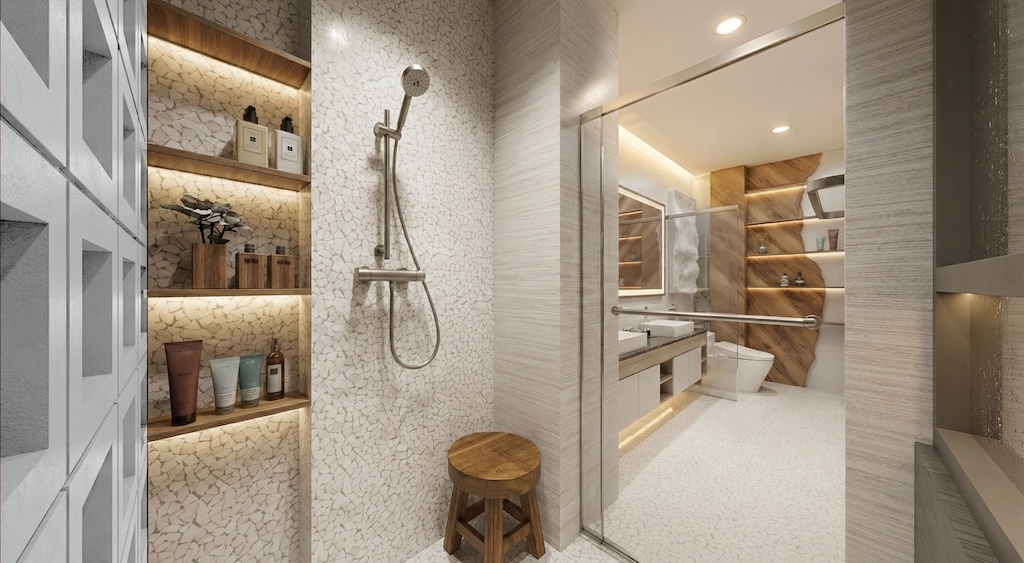 Beachfront Villas At Eco Home Samui Bathroom