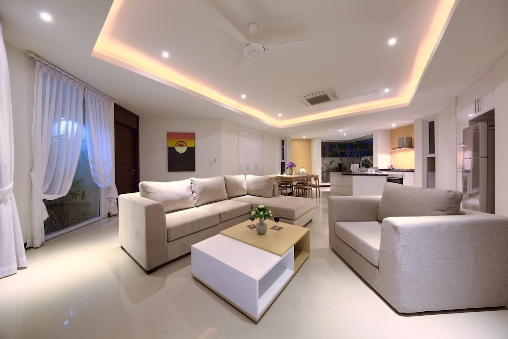Beachfront Property Koh Samui Lounge At Night