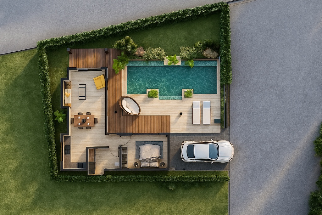 Boho Chic Village One Bedroom Villas Floor Plan