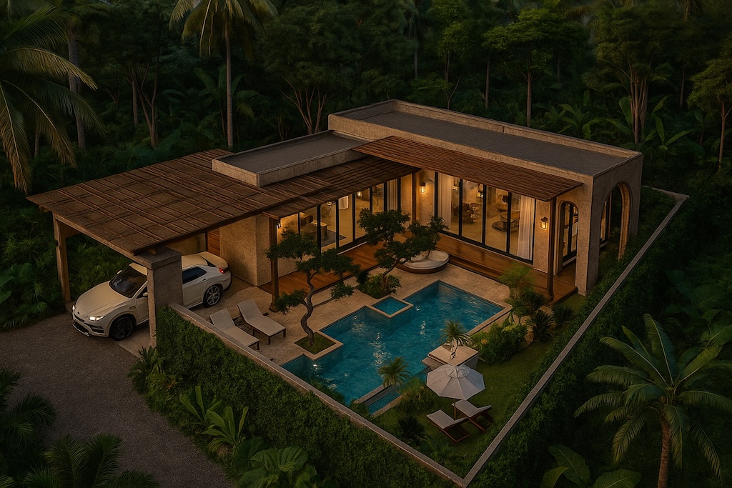 Boho Chic Village One Bedroom Villas Night