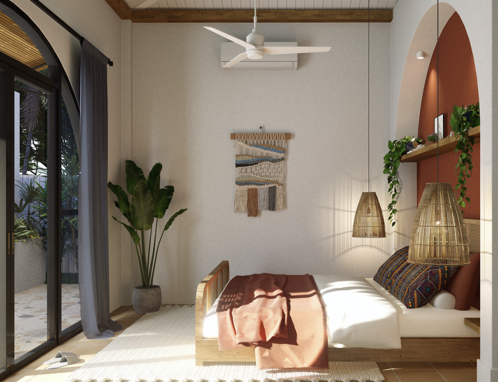 Boho Terracotta Village Villas Koh Phangan Bedroom