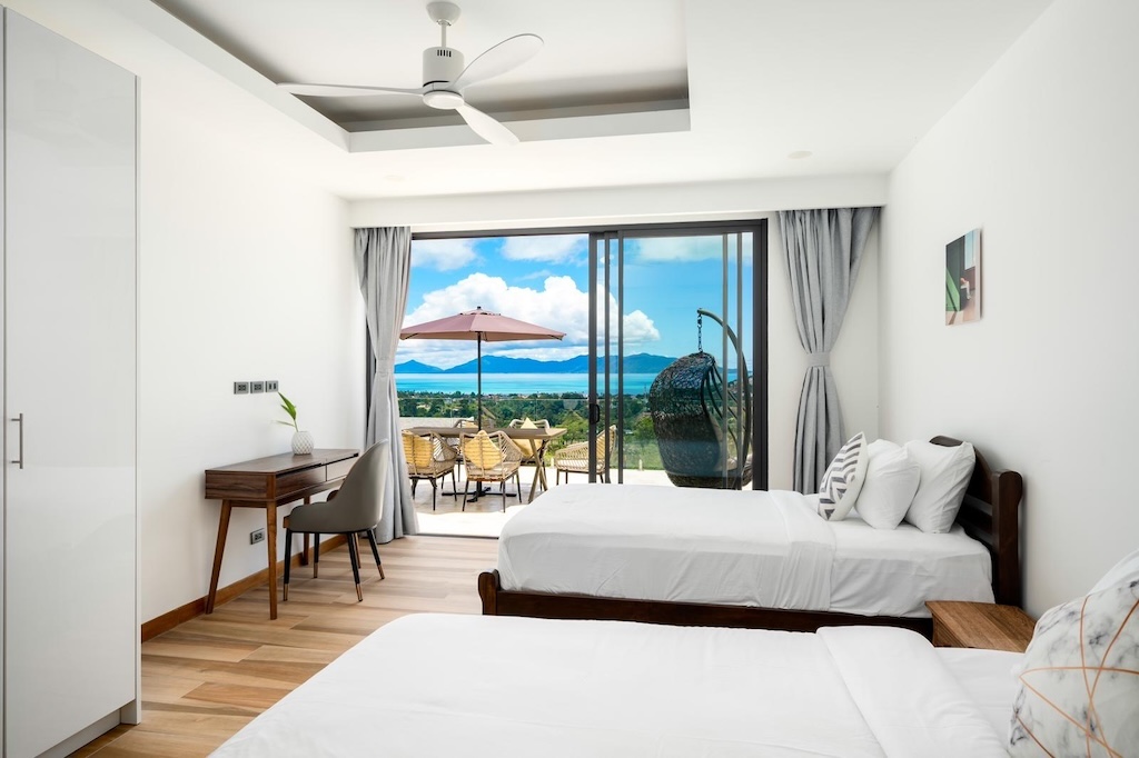 Bophut Contemporary Sea View Property Bedroom