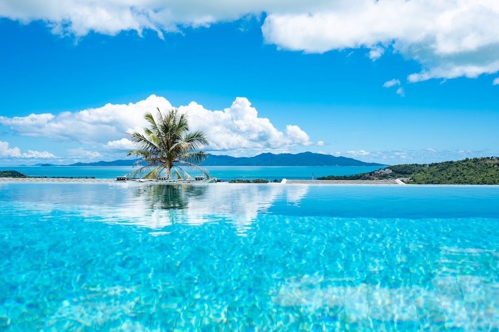 Bophut Contemporary Sea View property Pool