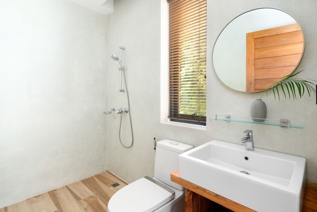 Bophut Contemporary Sea View Property Bathroom