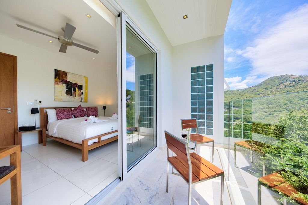 Bophut Ocean View Property Bedroom Balcony