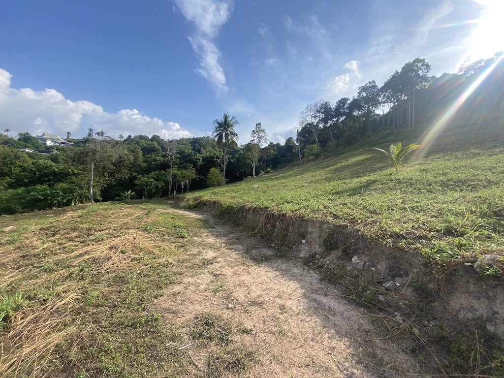Bophut Sea View Land Plots For Sale Road