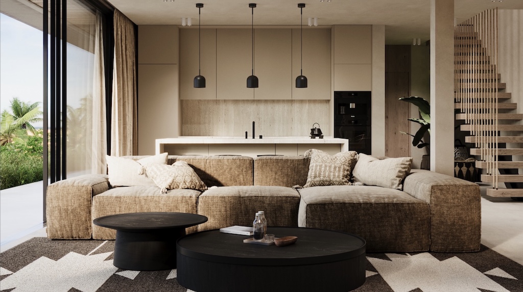 Bophut Sea View Villa In Koh Samui Lounge