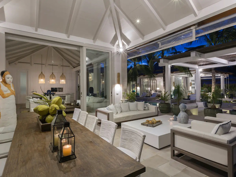 Chaweng Beach Villa Living Area At Night