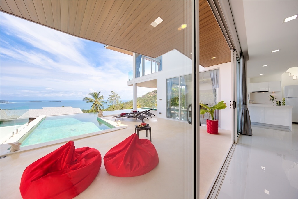 Chaweng Noi 3-Bed Sea View Property For Sale Terrace