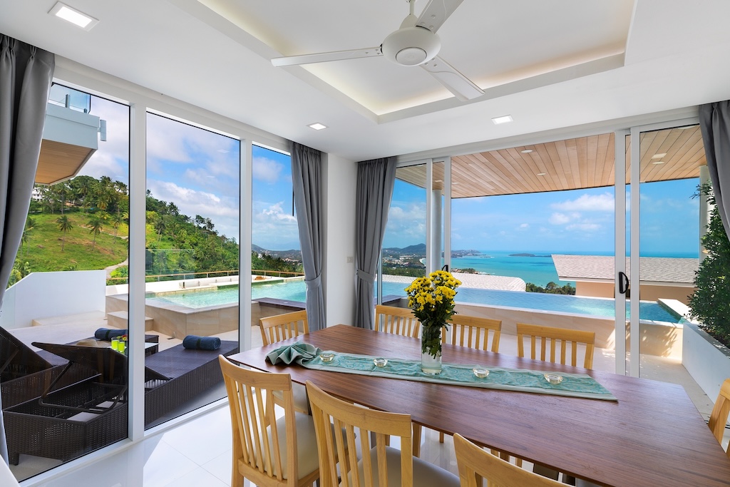 Chaweng Noi Ocean View Property For Sale Dining Table