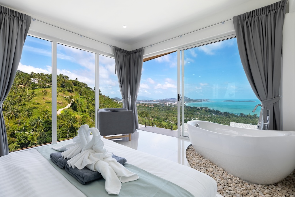 Chaweng Noi Ocean View Property For Sale Bedroom View