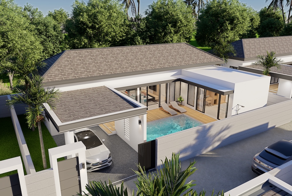 Chaweng Pool Villas Aerial Render