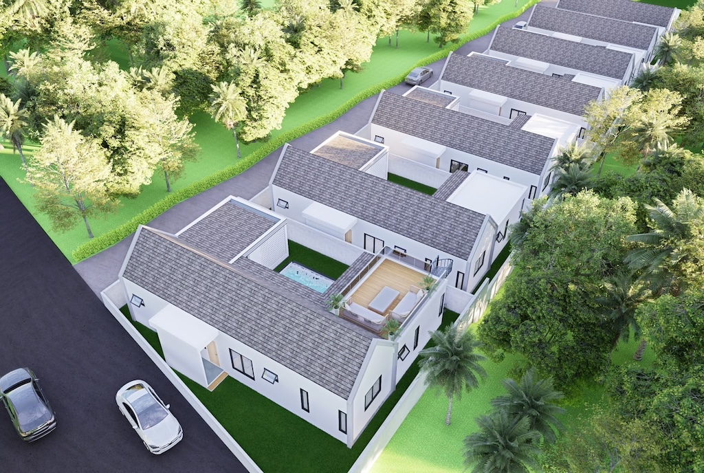 Chaweng Villas In Koh Samui Aerial Render